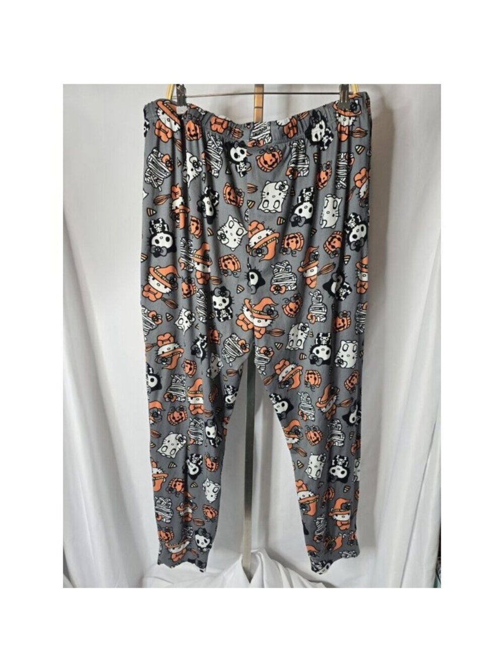 Hello Kitty Halloween Pajama Pants Witch Skeleton Mummy Pajama Jogger Pants XL - Picture 6 of 10